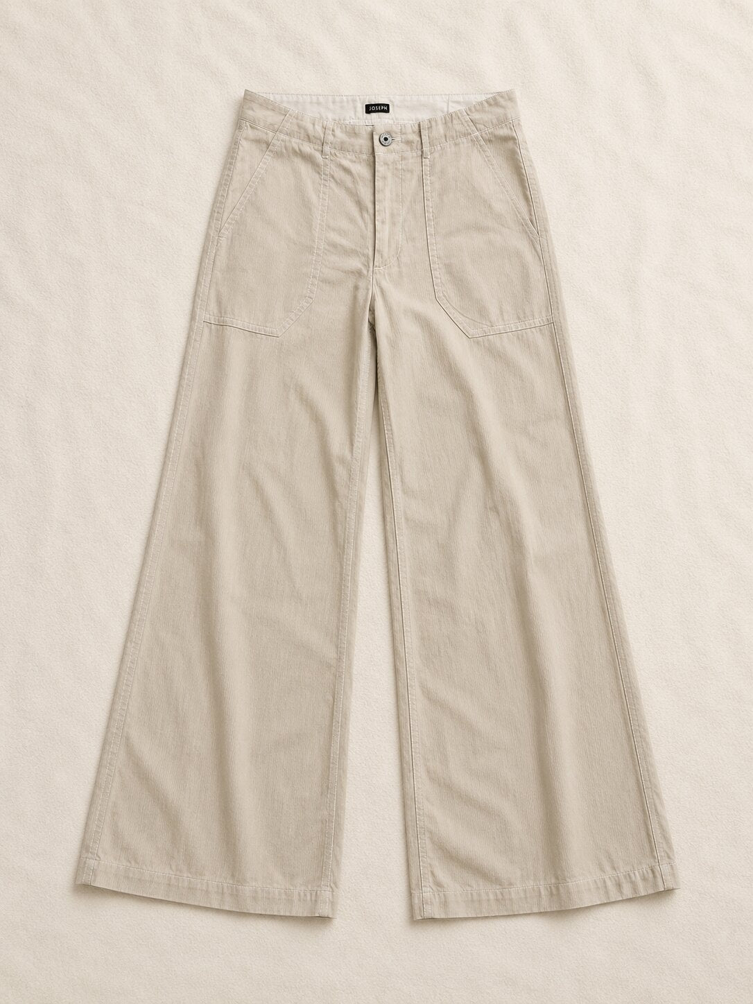 Beige corduroy flared trousers by Joseph
