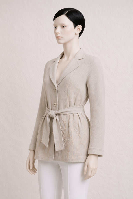 Vintage Jeff Galliano Paris Blazer in Natural Linen