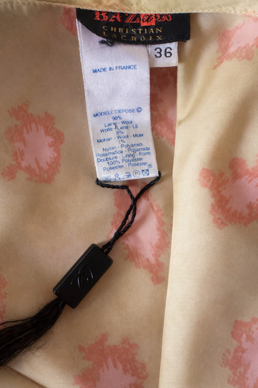 Jupe en laine orange Christian Lacroix vintage