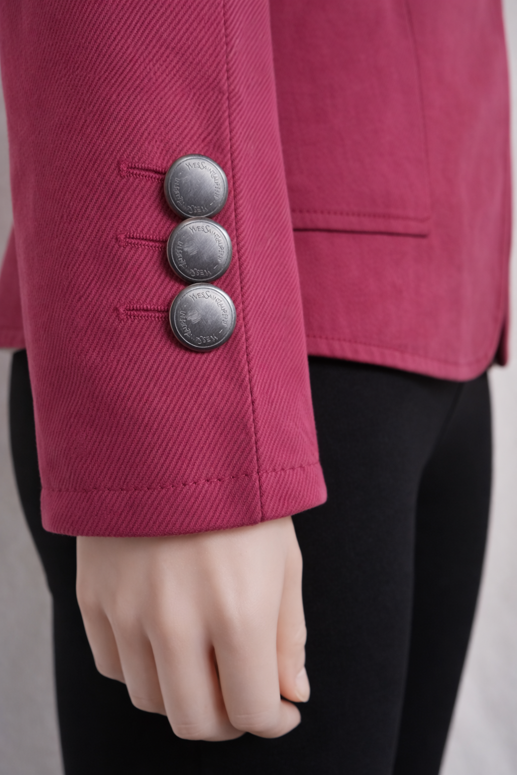 Blazer authentique Yves Saint Laurent Rive Gauche en coton bordeaux circa 2010
