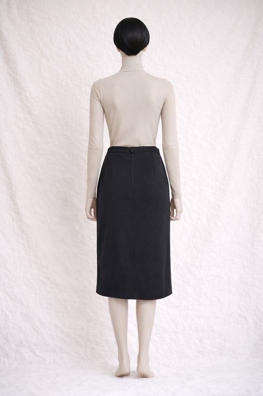 Authentic Christian Dior Straight Skirt in Wool Knit