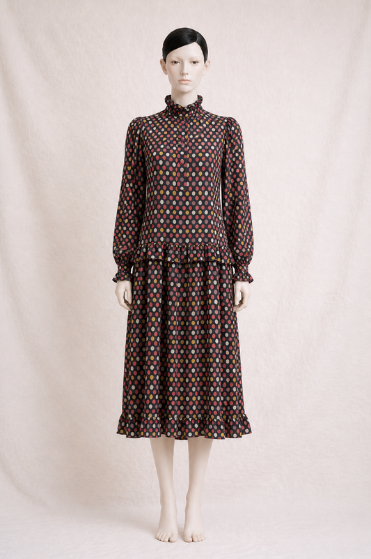 Robe Yves Saint Laurent en laine légère vintage authentique