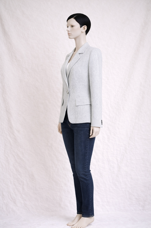 Authentic Yves Saint Laurent Blazer in Vintage Fine Striped Cotton