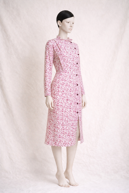 Authentic vintage silk summer dress Courrèges Paris