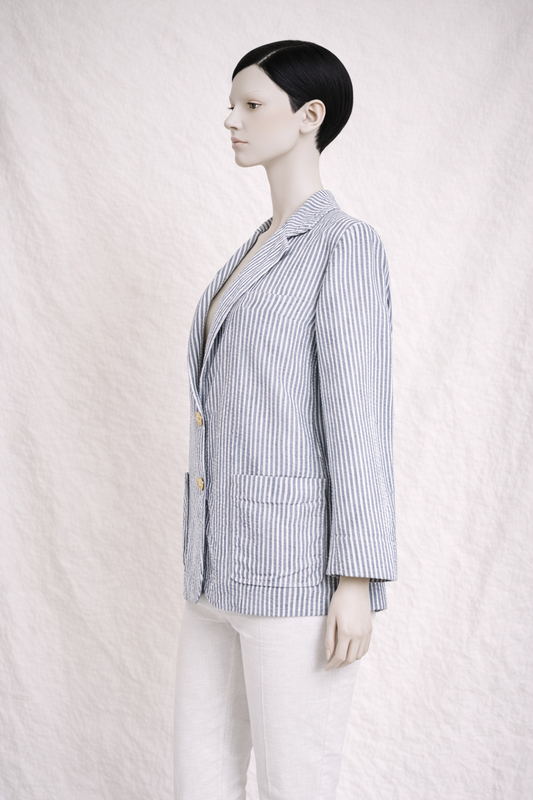 Iconic vintage authentic striped Burberry cruise blazer