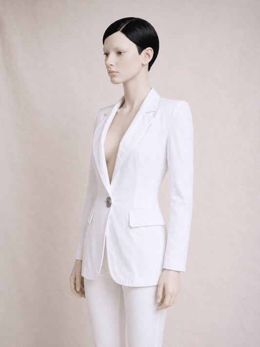 White viscose blazer Gianfranco Ferré vintage authentic
