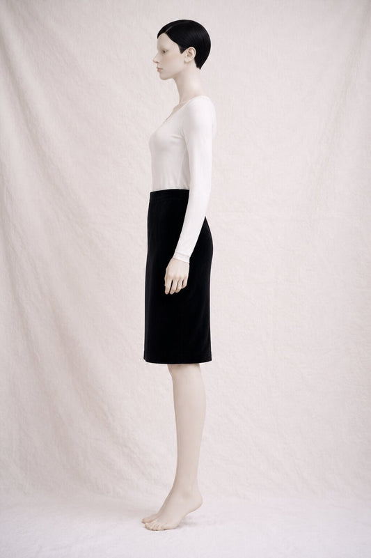 Jupe Dolce & Gabbana en velours noir vintage authentique