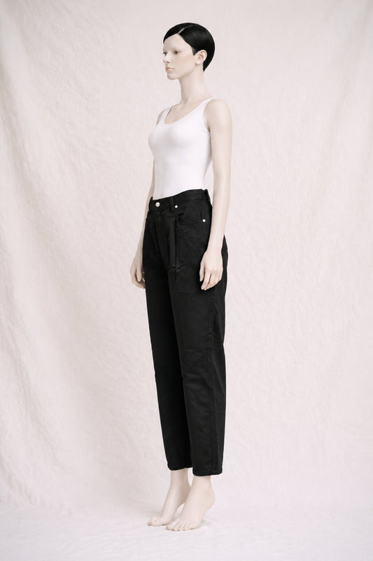 Christian Lacroix Vintage Authentic Black Satin Cotton Trousers
