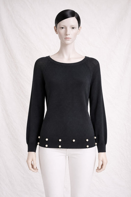 Authentic Vintage Black Cotton Jumper Claudie Pierlot