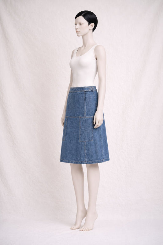 Authentic vintage blue denim skirt Kenzo