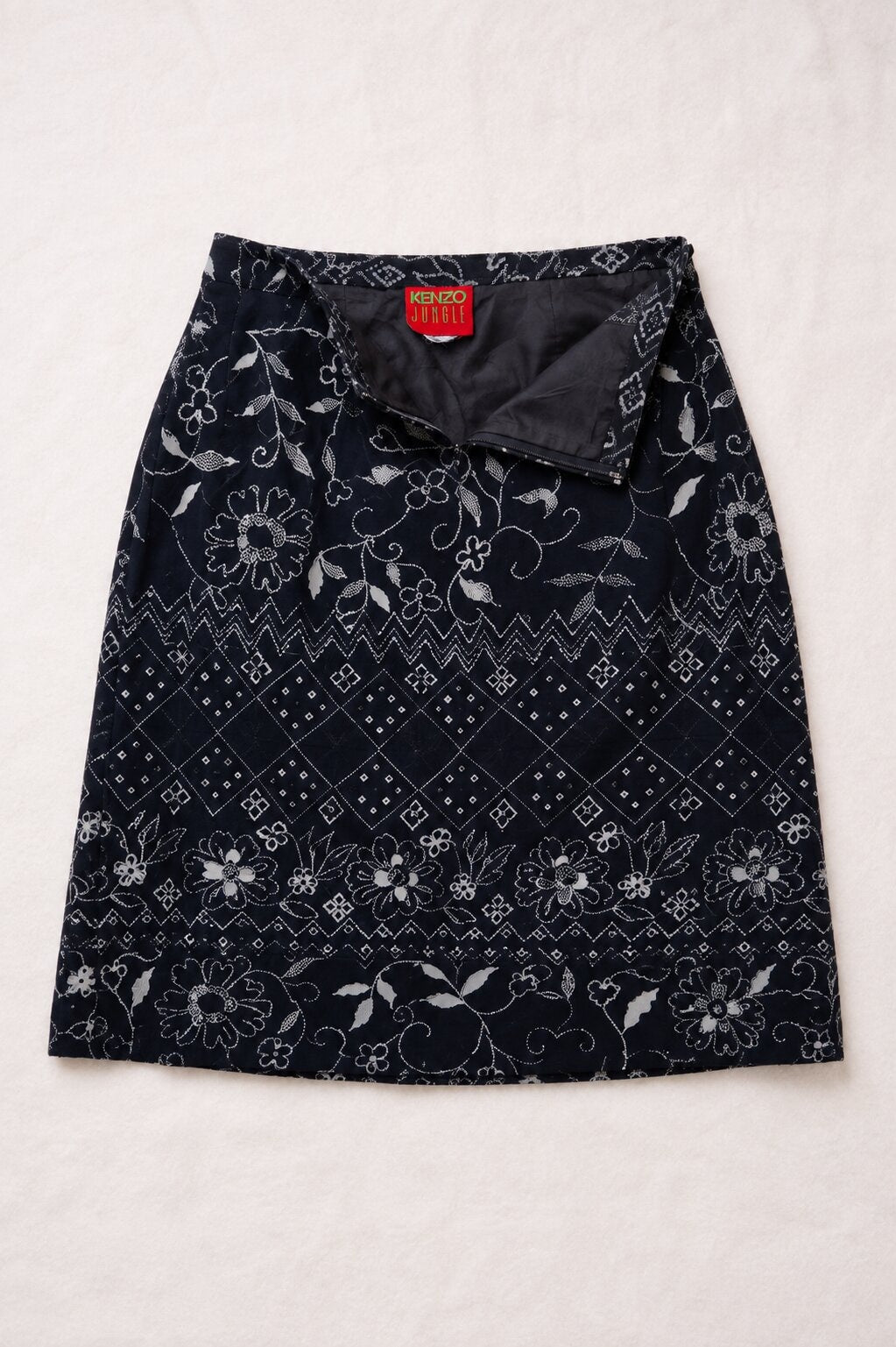 Vintage Kenzo Short Skirt in Authentic Black Viscose