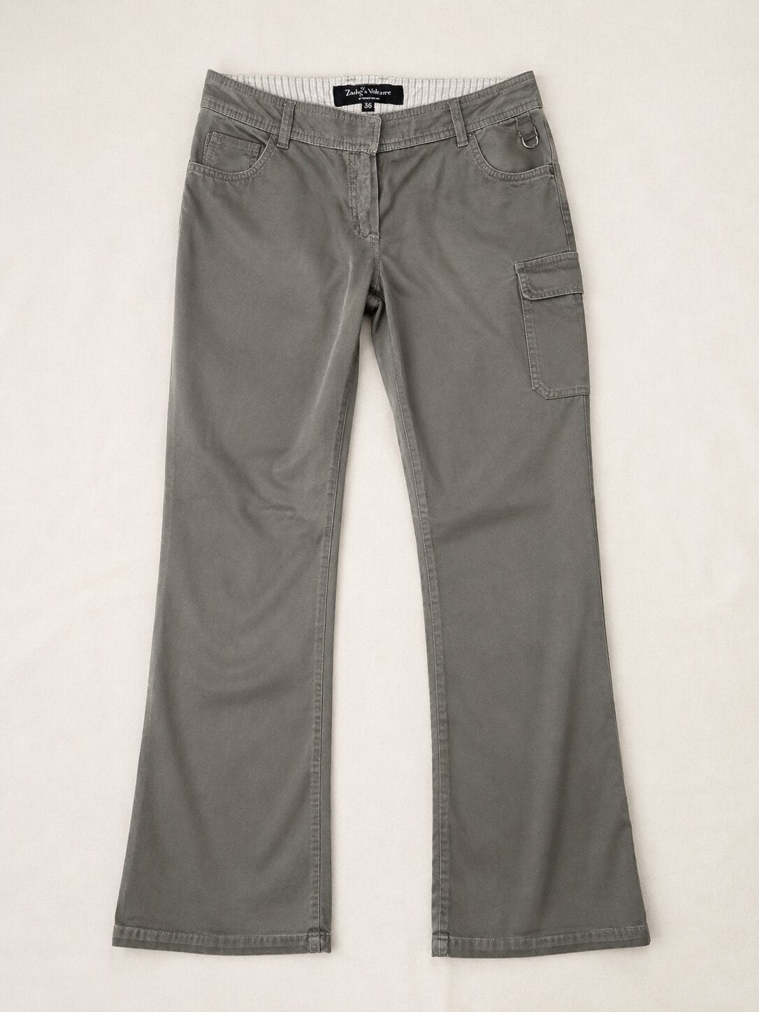 Authentic vintage olive cotton cargo trousers Zadig & Voltaire