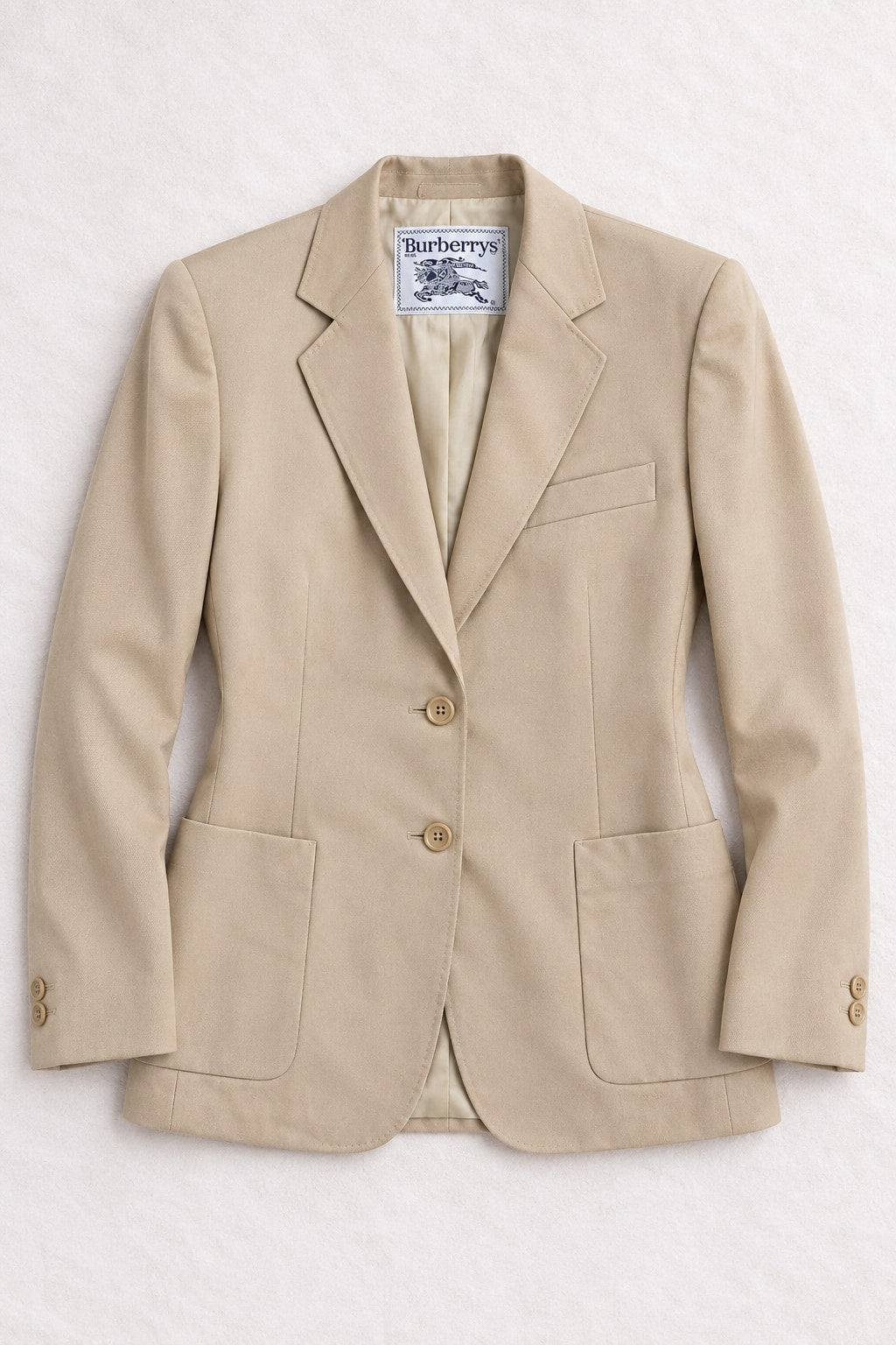 Blazer Burberry en laine beige vintage authentique