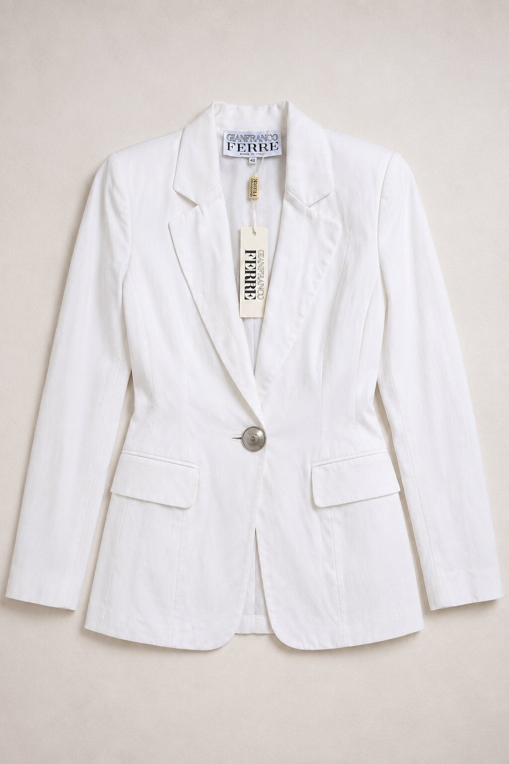 White viscose blazer Gianfranco Ferré vintage authentic