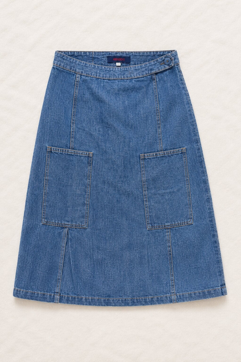 Authentic vintage blue denim skirt Kenzo