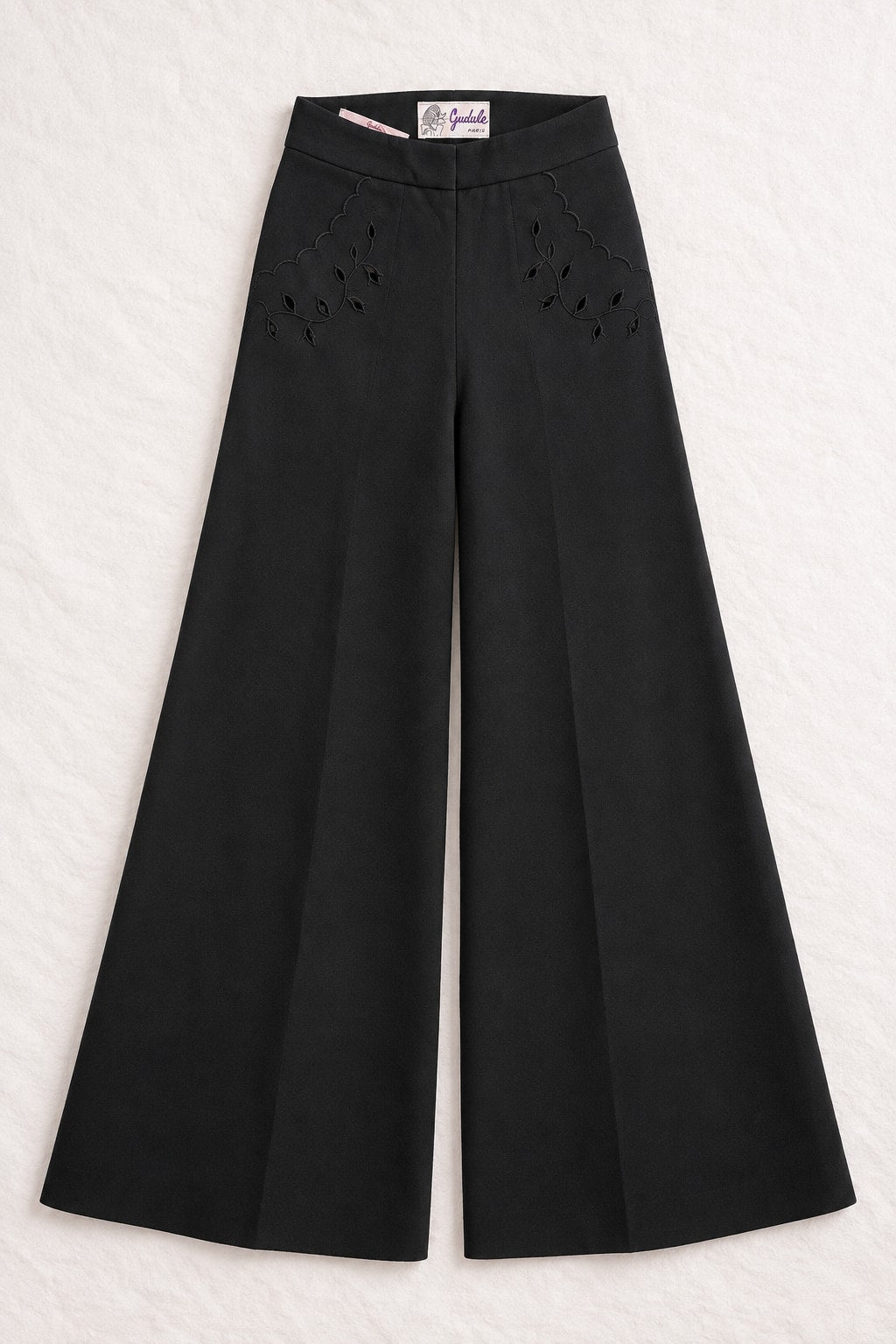 Gudule Trousers in Authentic Vintage Black Wool