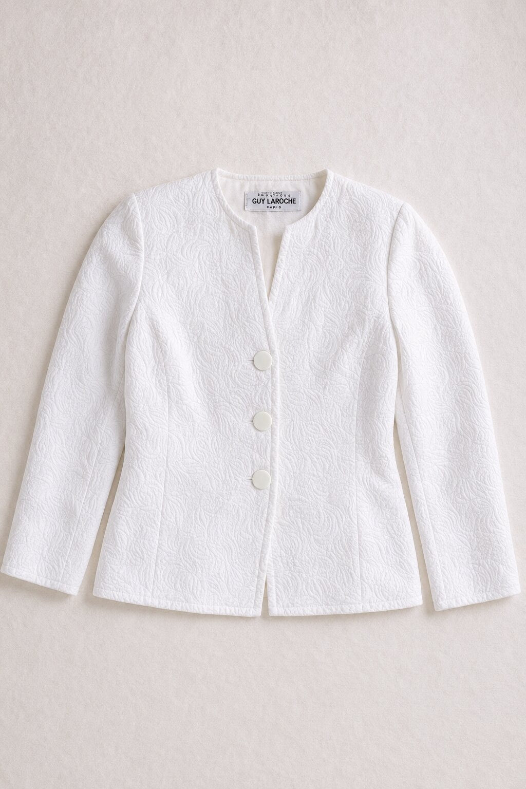 Authentic Vintage Cotton Jacquard Blazer by Guy Laroche