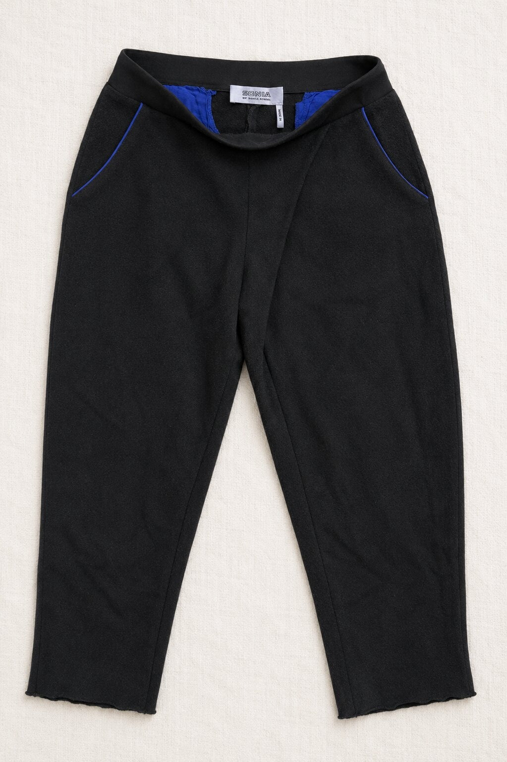 Pantalon Sonia Rykiel en laine noire vintage authentique