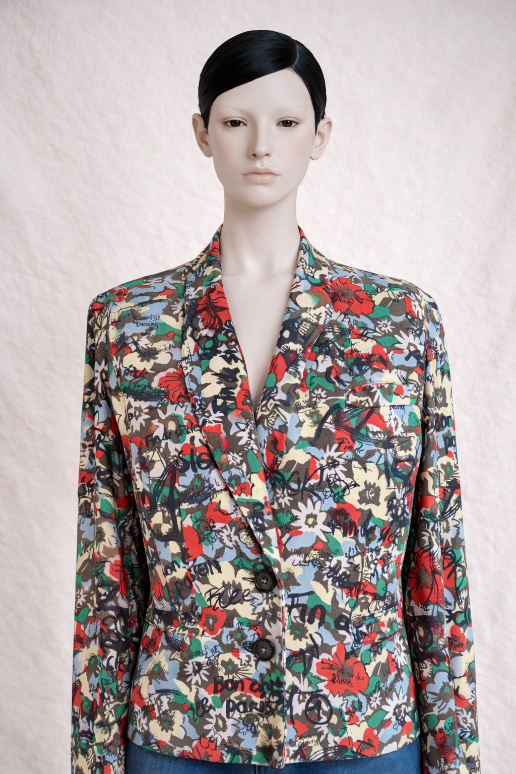 Blazer Jean Paul Gaultier Femme imprimée graffiti vintage authentique