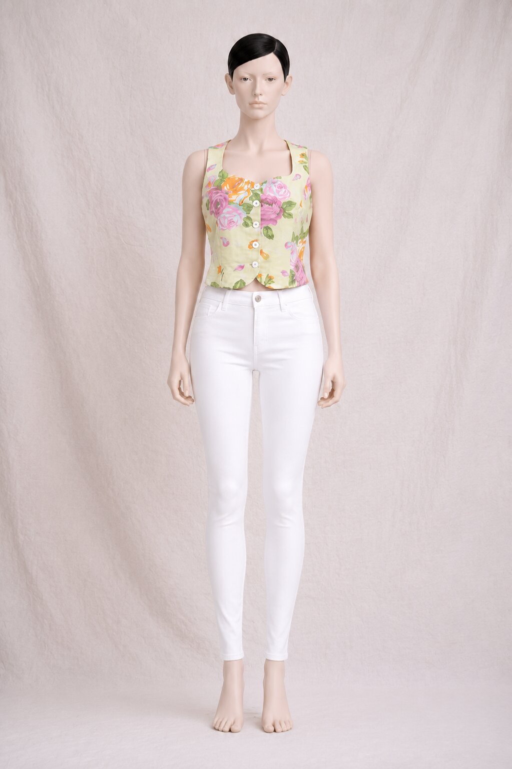 Authentique gilet Kenzo Jungle vintage à imprimé floral