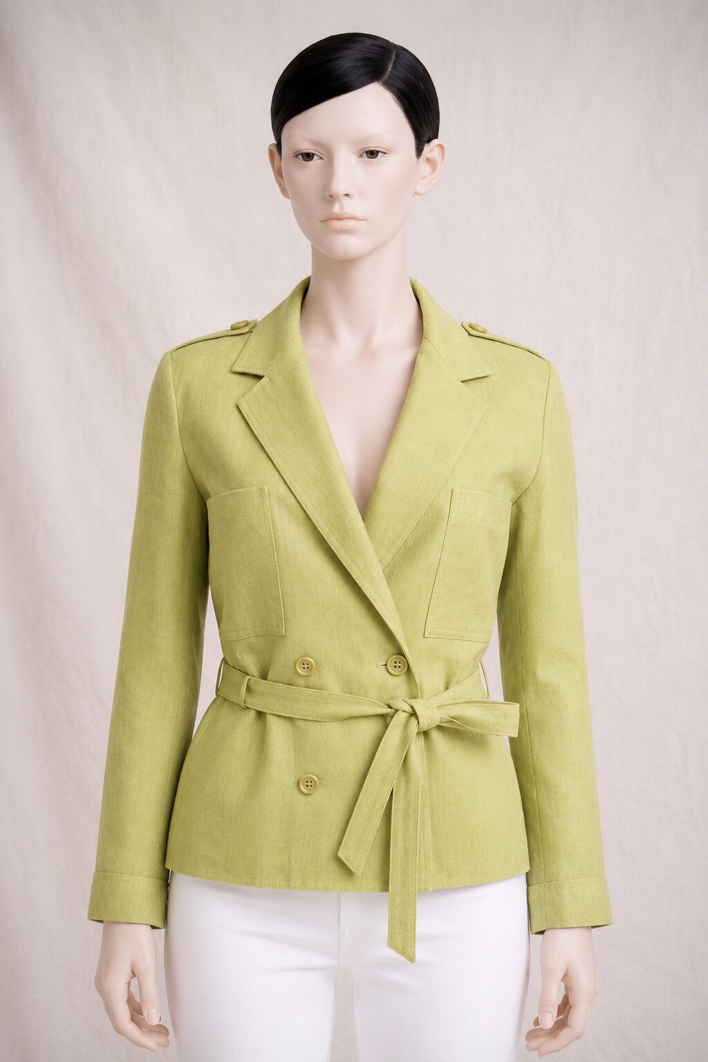 Blazer en lin pistache Guy Laroche Paris vintage