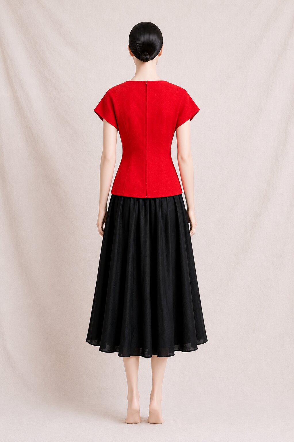 Authentique top Pierre Cardin Paris en laine rouge