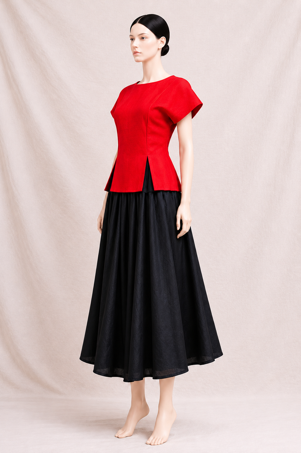 Authentique top Pierre Cardin Paris en laine rouge