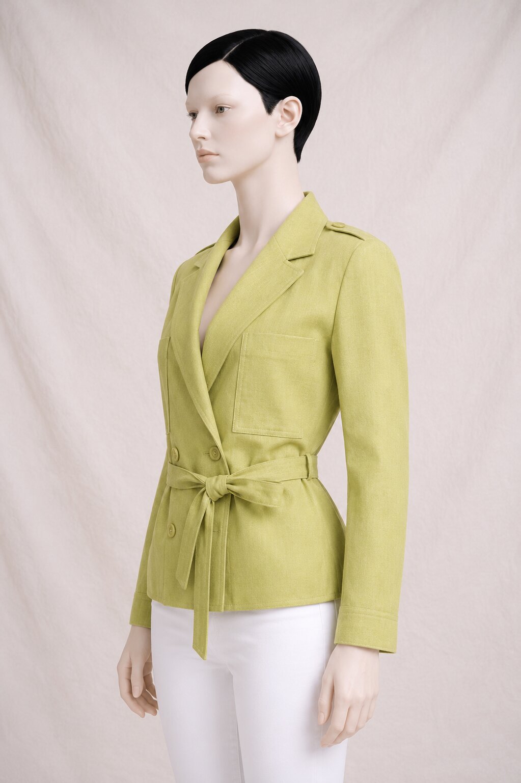 Blazer en lin pistache Guy Laroche Paris vintage