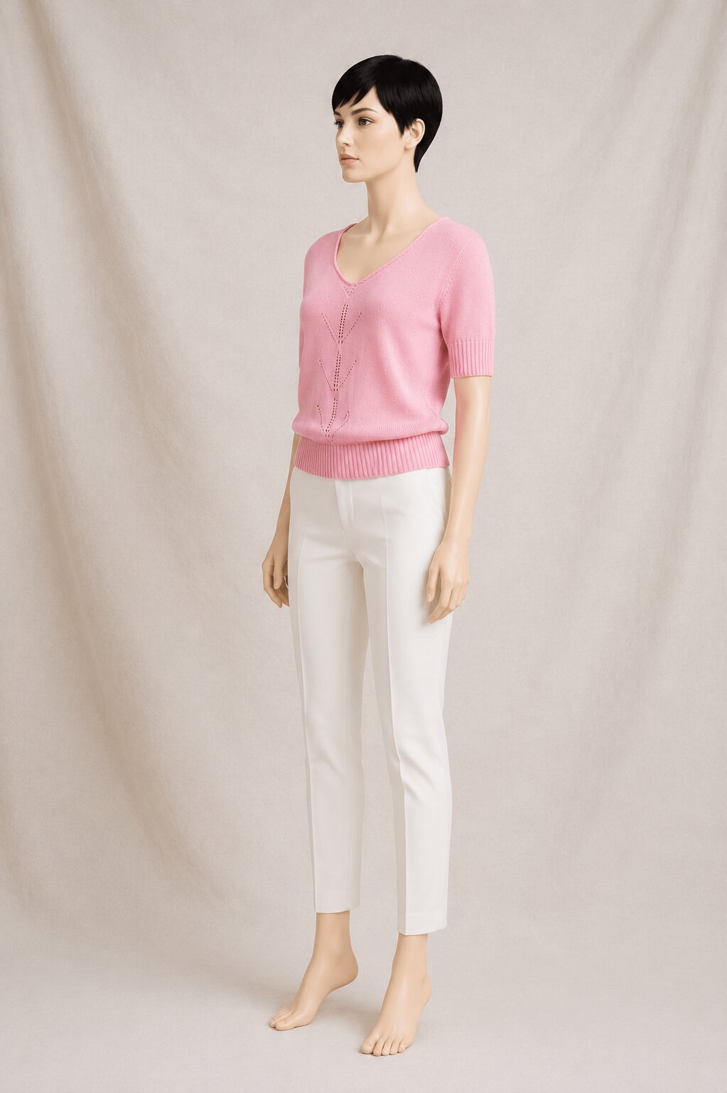 Authentic Courrèges Paris vintage pink knit top