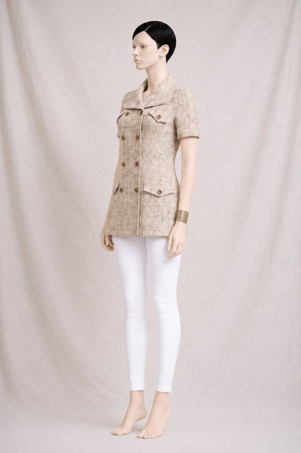 Authentique blazer saharienne Pierre Balmain Paris iconique vintage