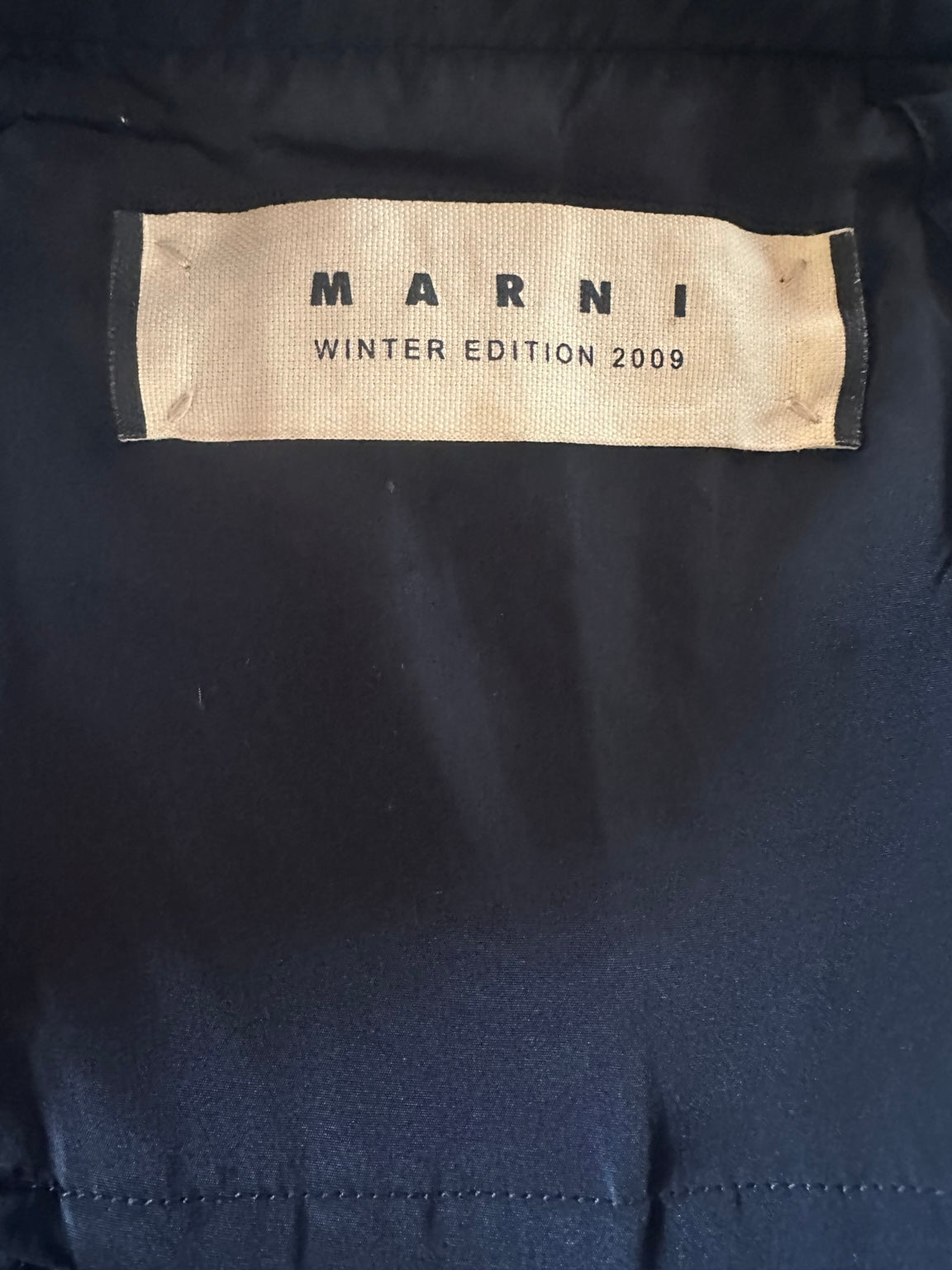 Veste court Marni bleu marine en soie