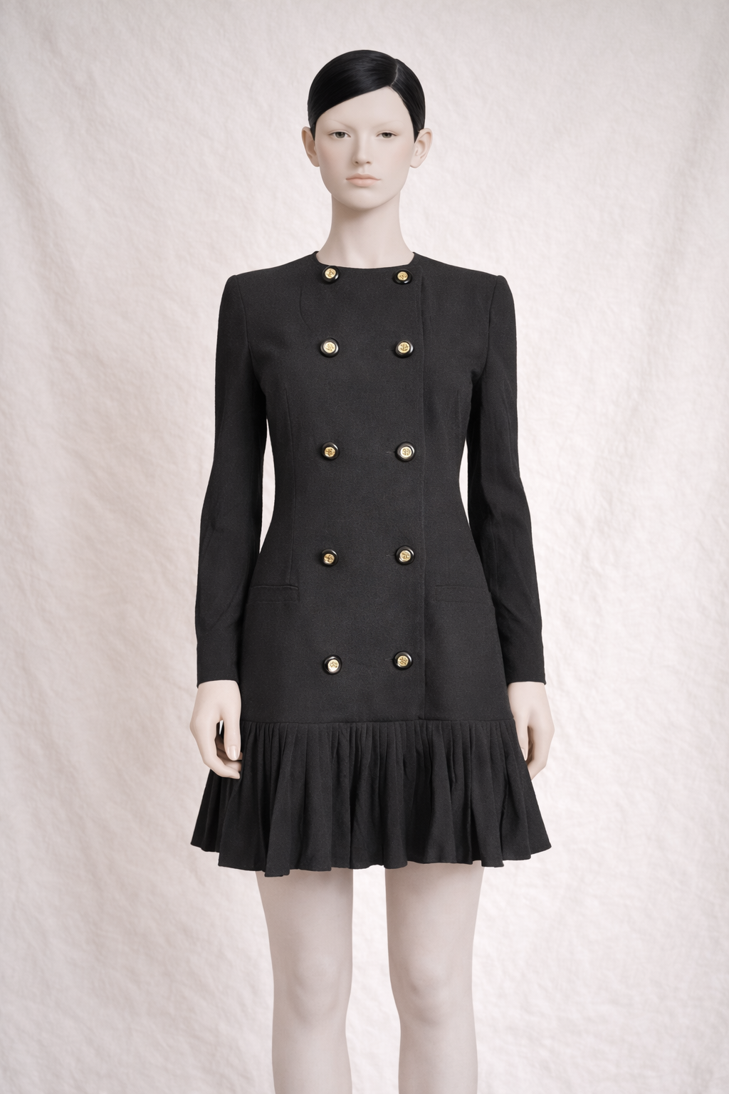 Robe vintage Jean-Louis Scherrer Boutique en laine noir