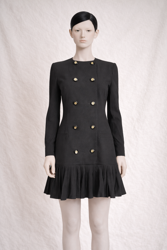 Robe vintage Jean-Louis Scherrer Boutique en laine noir