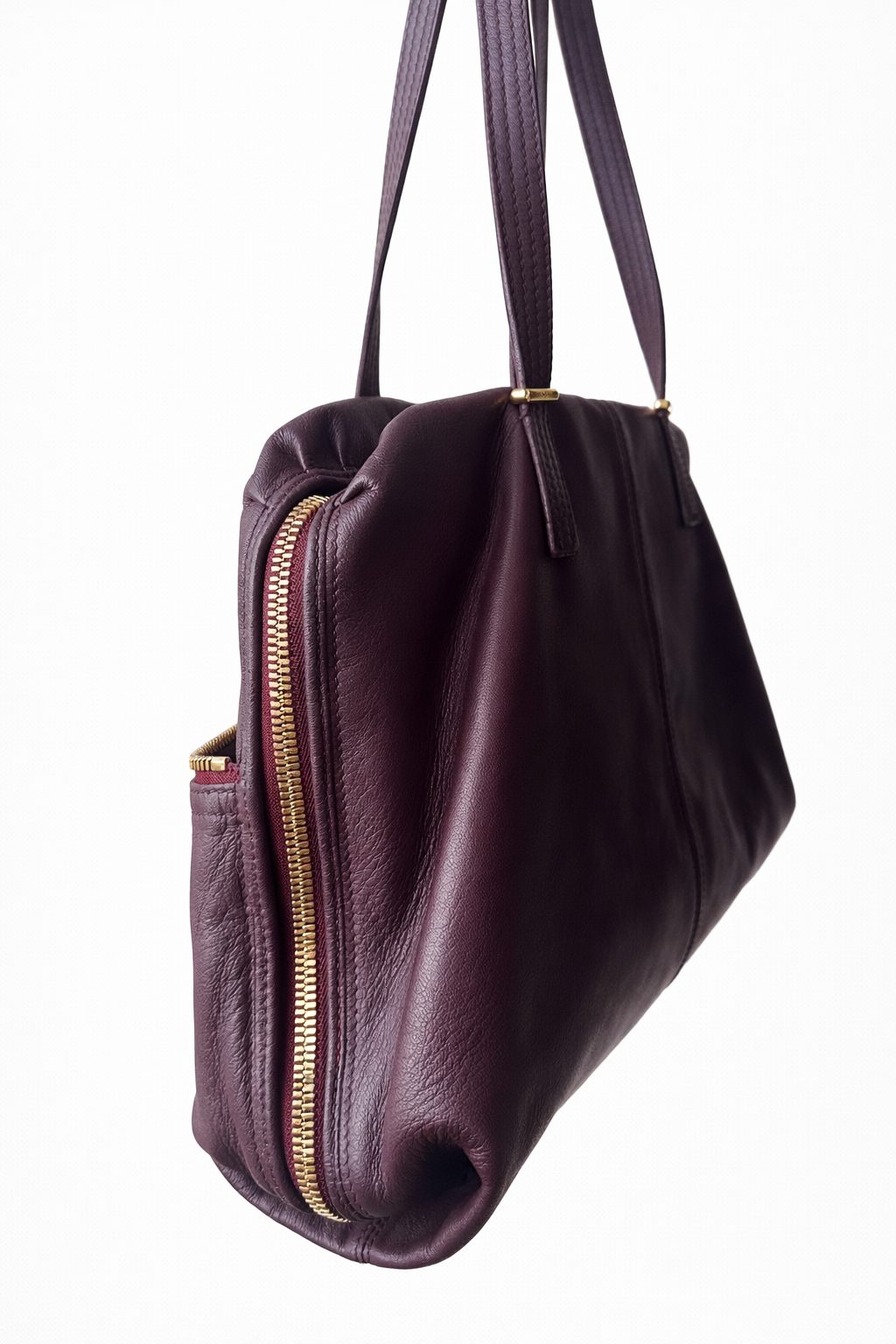 Sac en cuir prune Fendi authentique