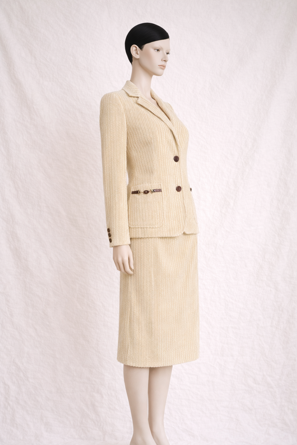 Ensemble tailleur jupe Céline Paris authentique vintage circa 70