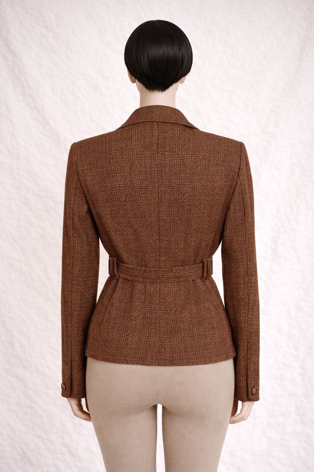 Blazer en laine marron tweed Dolce & Gabbana authentique