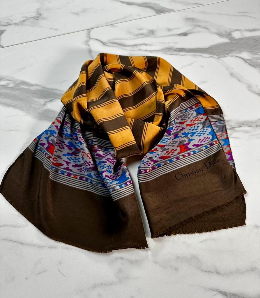 Foulard en soie Christian Dior vintage