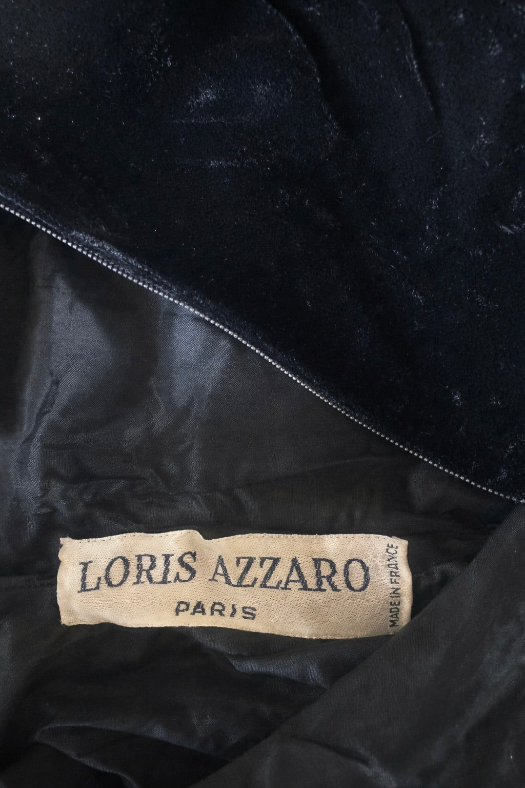 Robe de soirée noire avec noeud Loris Azzaro vintage