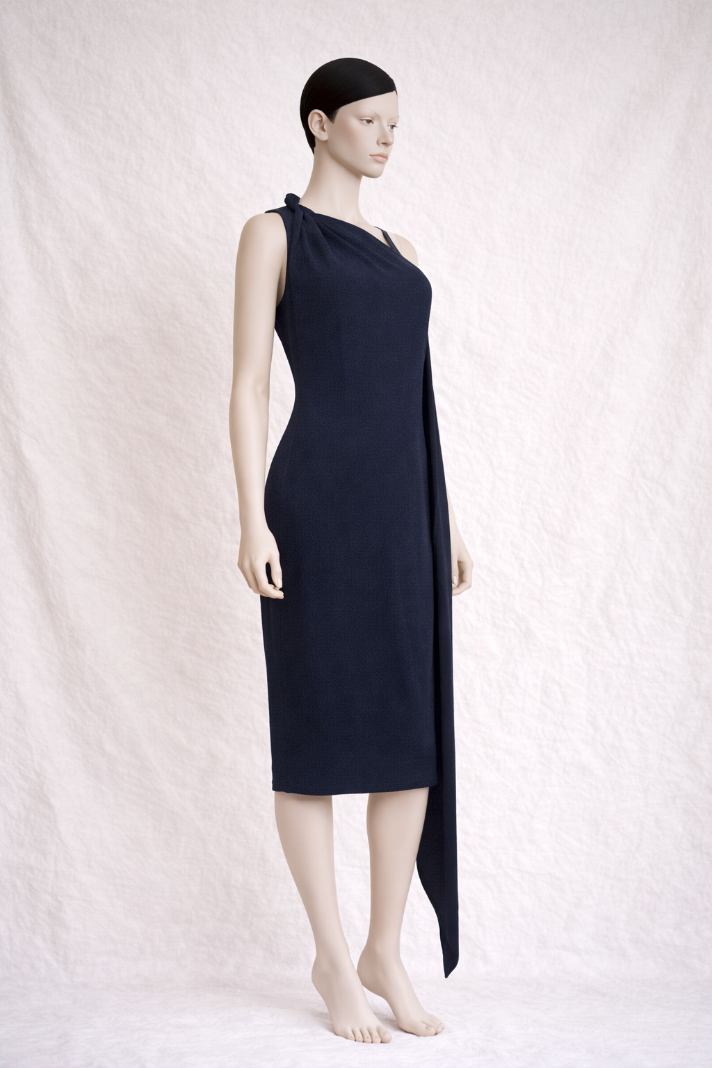 Robe authentique Hermès en soie bleu marine