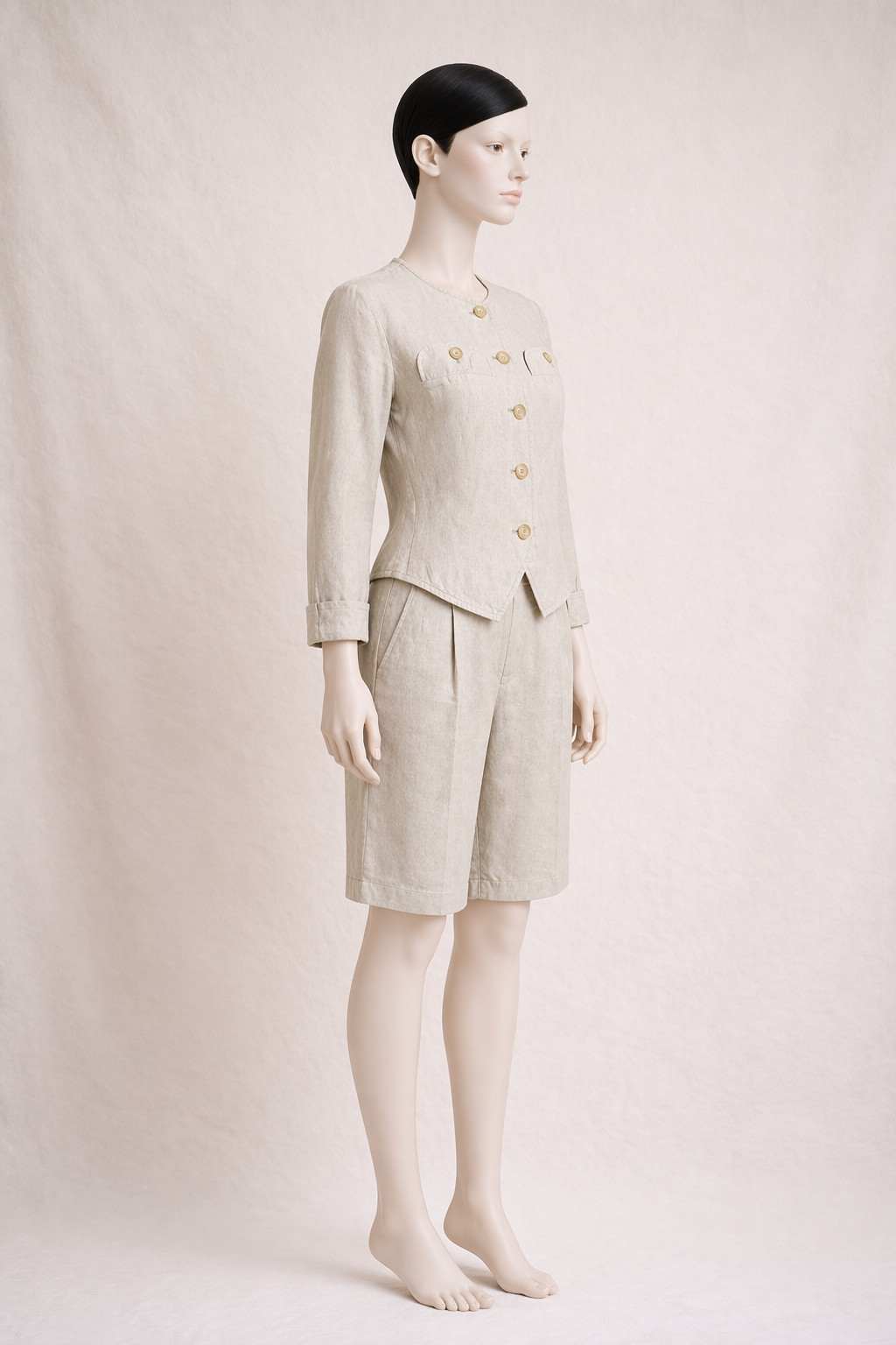 Chemise saharienne en lin Yves Saint Laurent vintage authentique