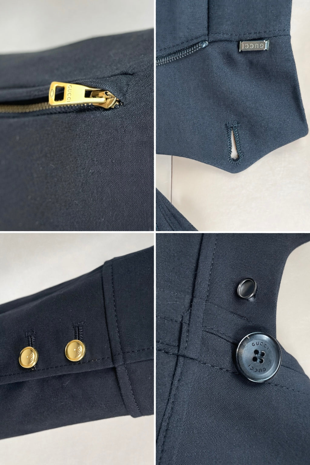 Gucci pantalon bleu marine authentique