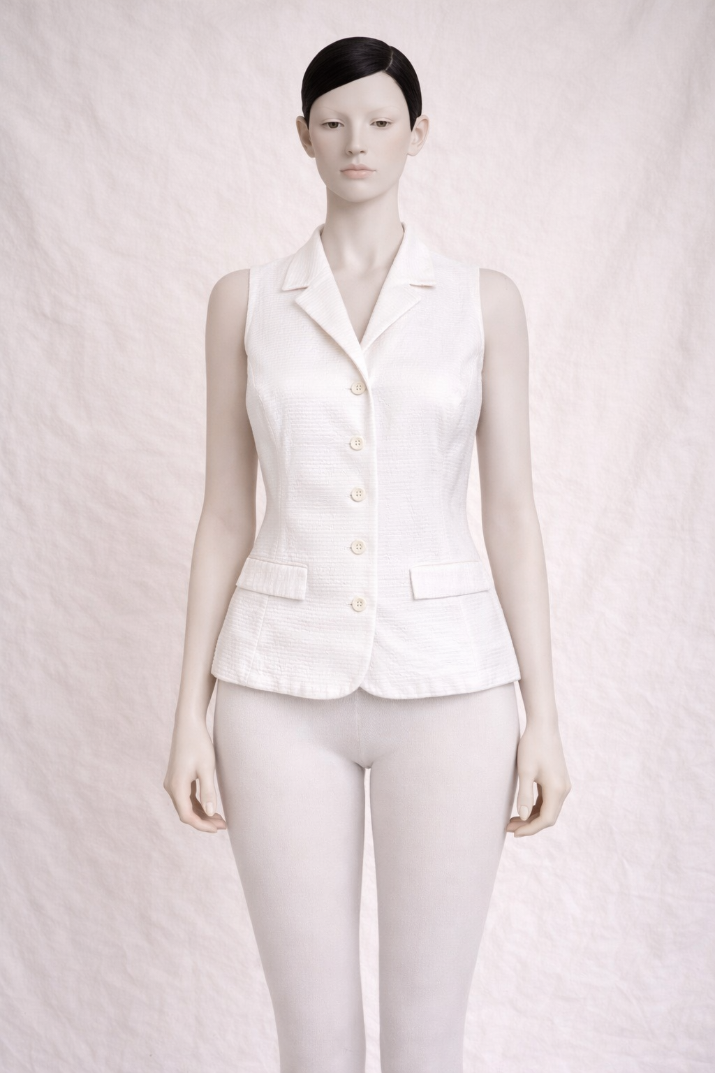 Gilet sans manches Givenchy matelassé rose vintage