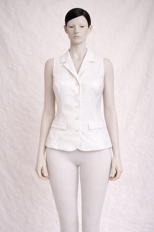 Gilet sans manches Givenchy matelassé rose vintage