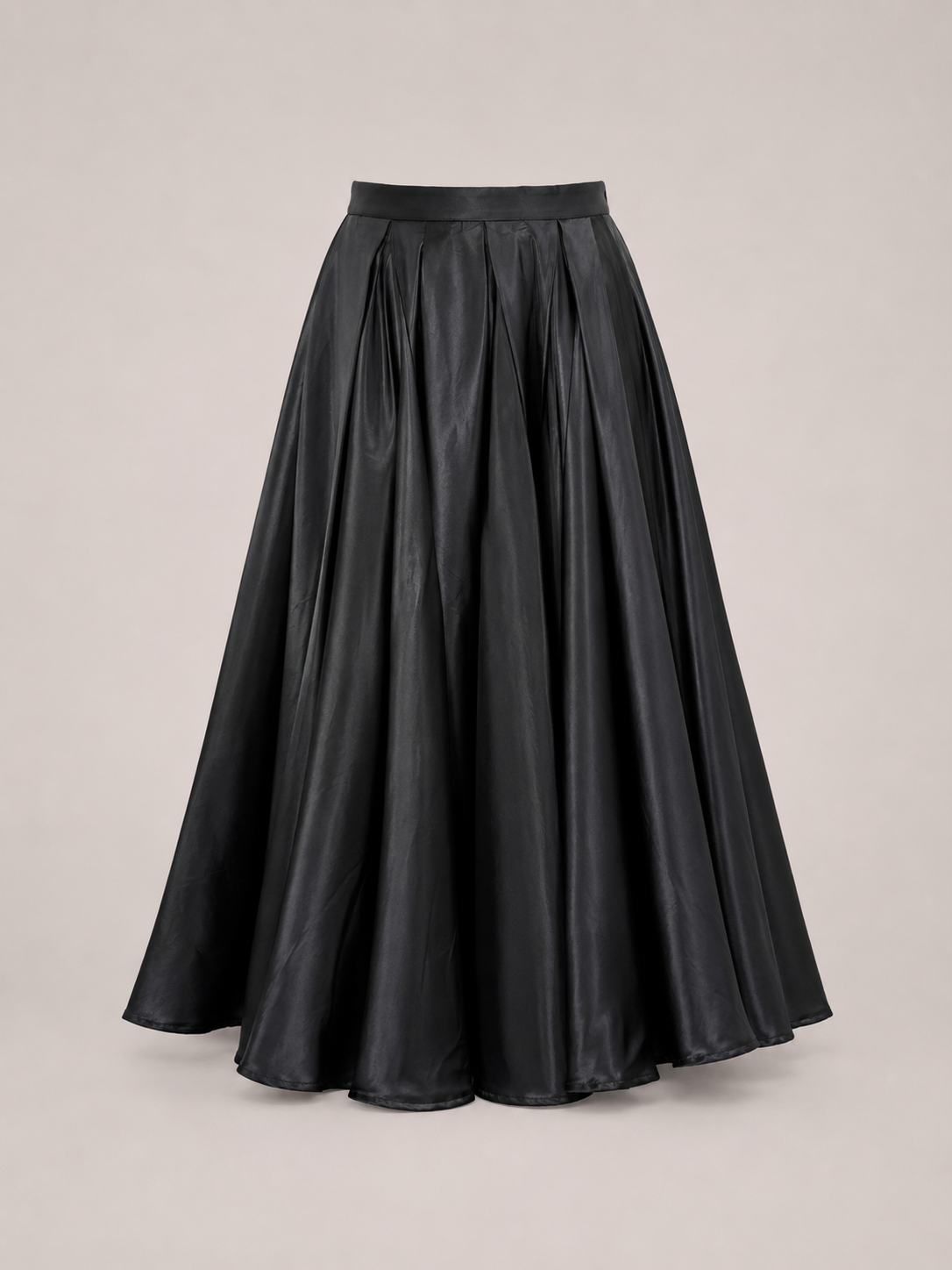 Jupe satinée noire longue taille haute Laura Ashley neuve