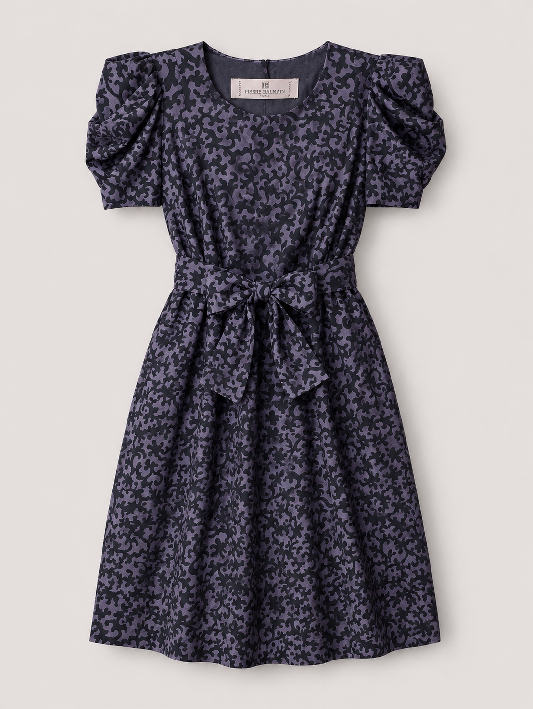 Robe Pierre Balmain Paris en coton imprimé vintage