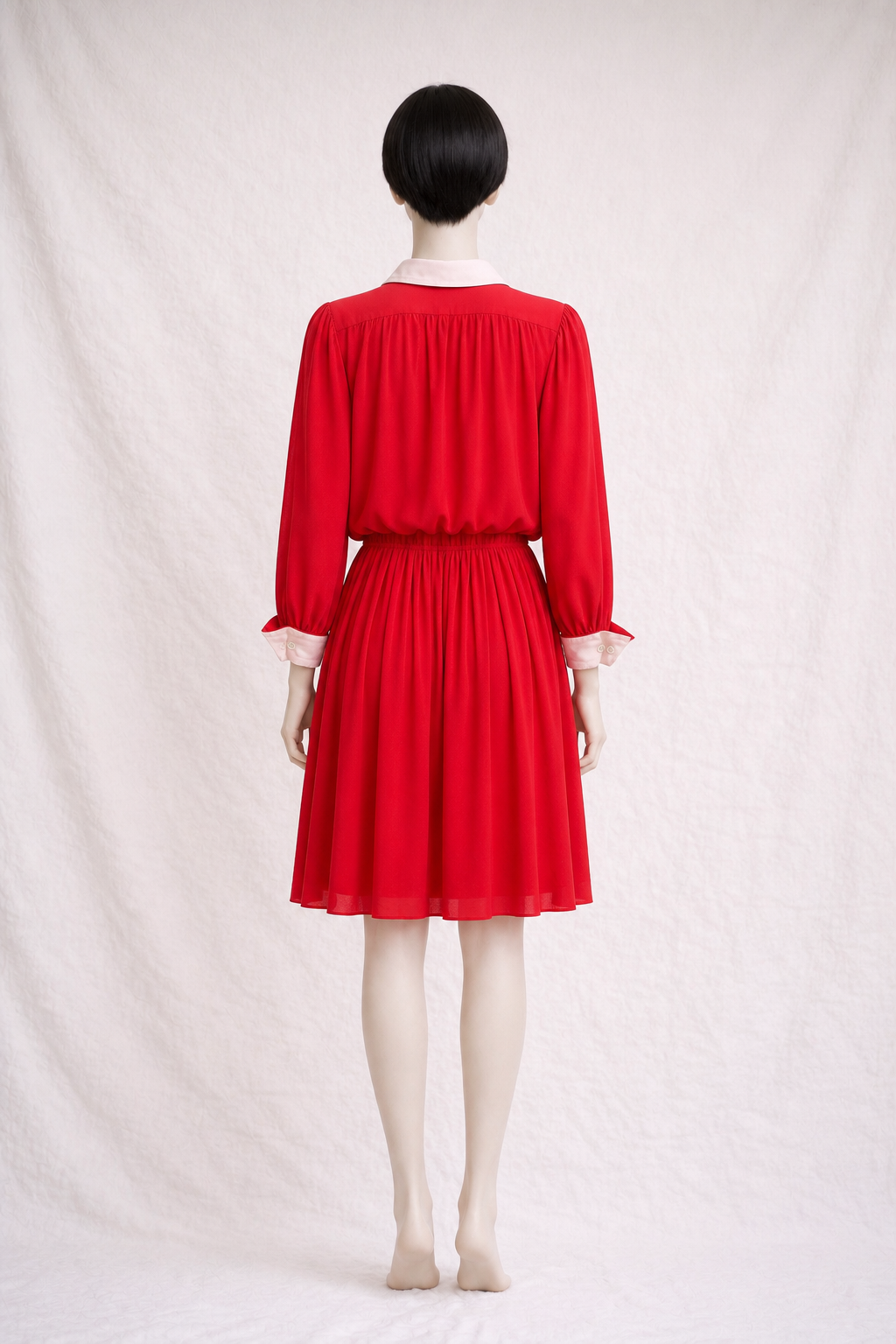 Robe en soie rouge Guy Laroche vintage