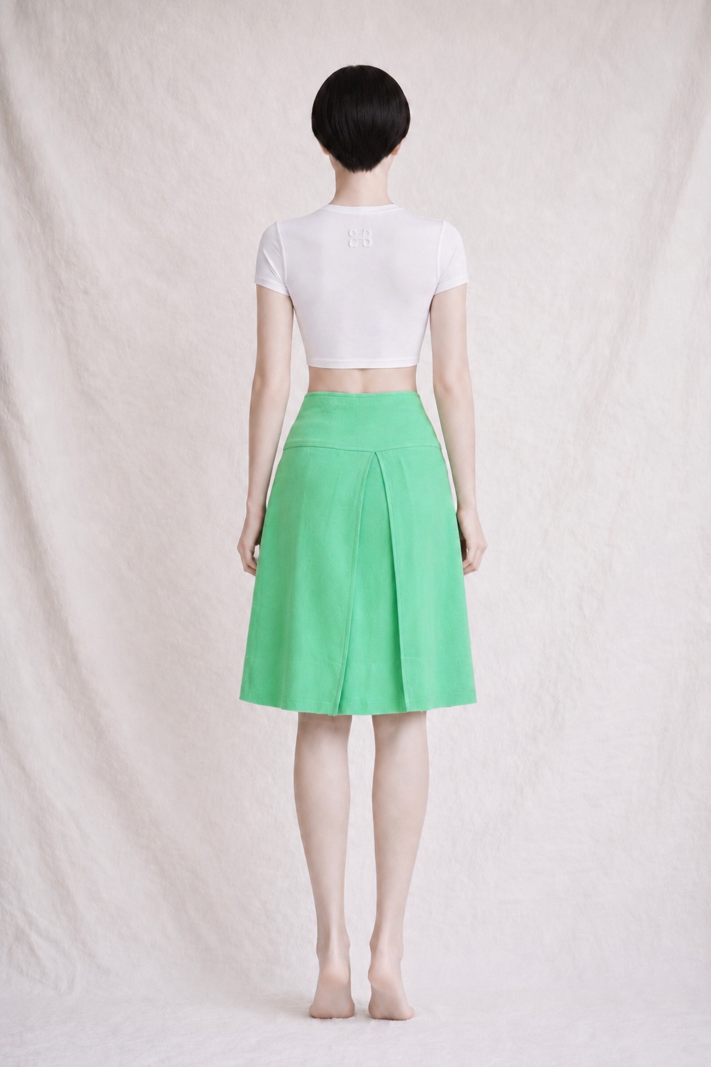 Authentique jupe Courrèges Paris vintage vert neon
