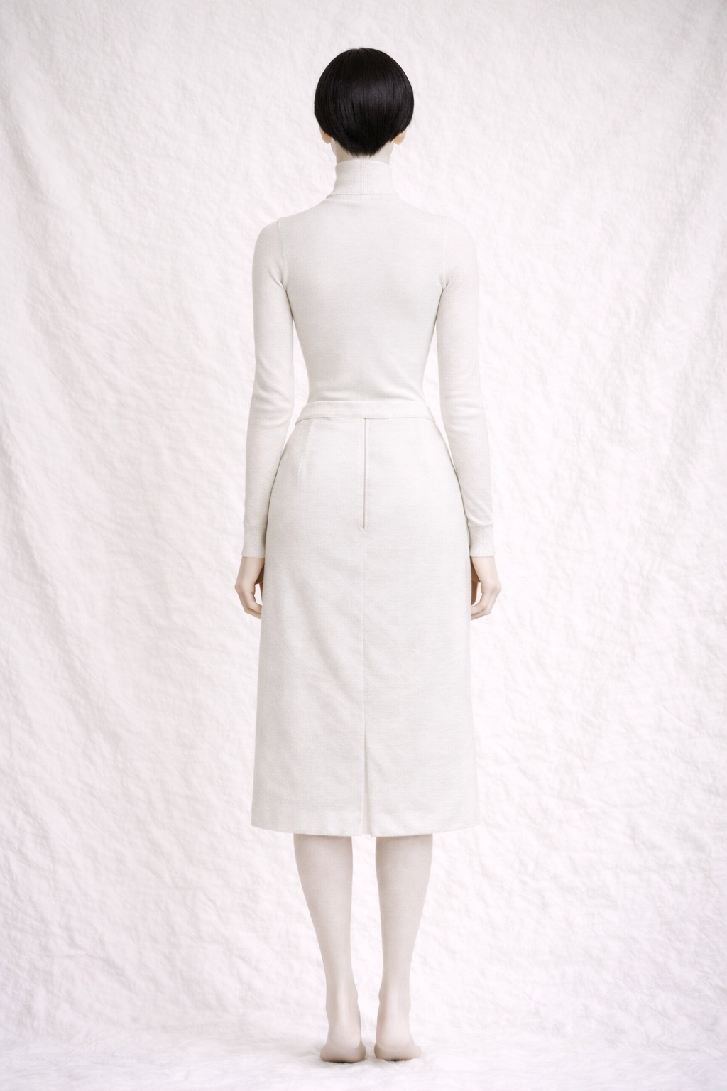 Jupe authentique Céline Paris en laine écrue vintage