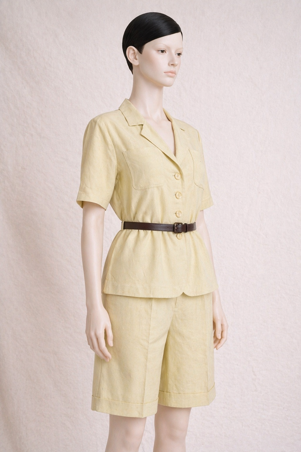 Chemise saharienne beige Yves Sint Laurent vintage authentique