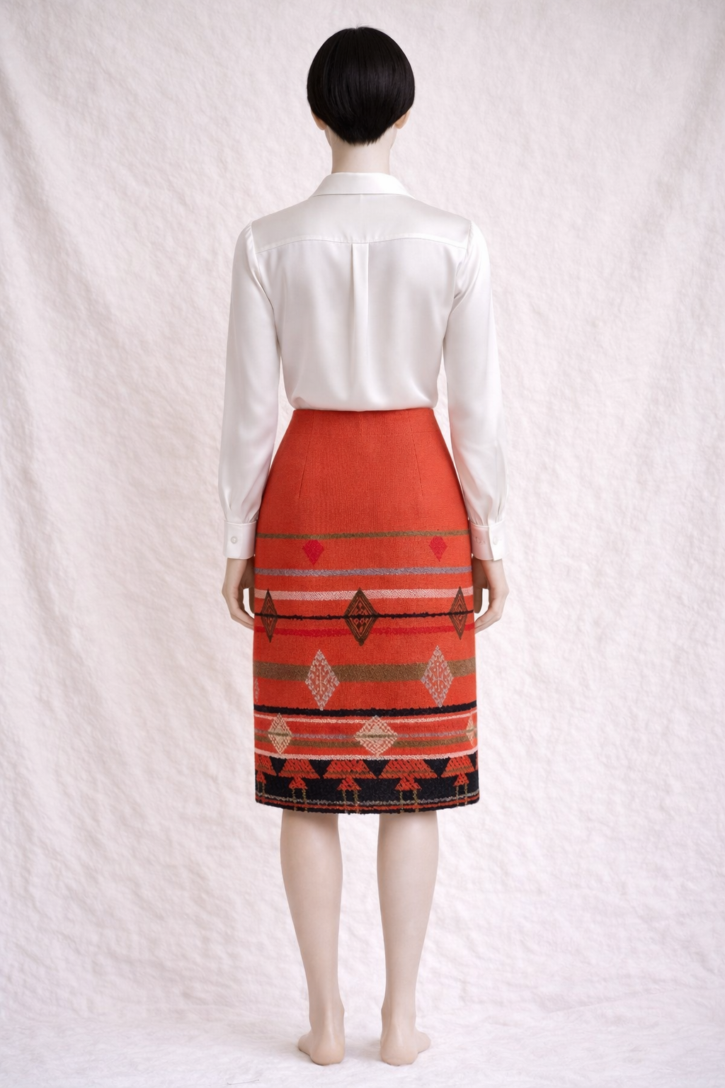 Jupe en laine orange Christian Lacroix vintage